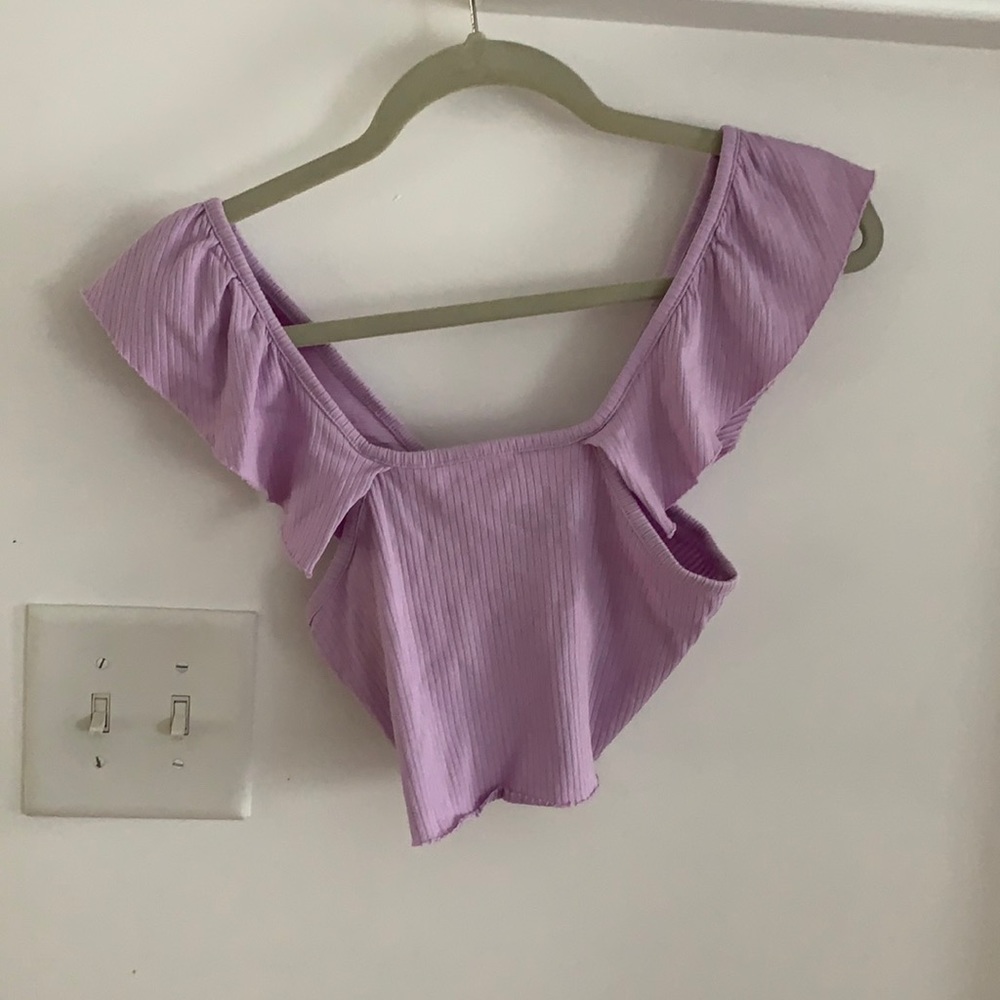 ZARA lavender color Crop Top SMALL